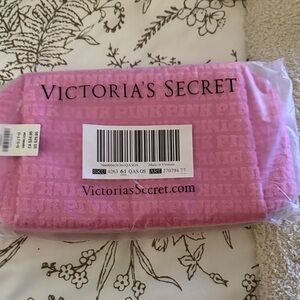 Victoria's Secret Pink Embossed Terry Pouch NWT